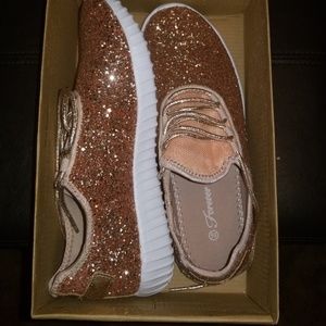 Rose gold sneakers